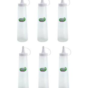 Kit 6 Bisnaga Ketchup Mostarda Molhos Grande 400Ml Plasvale
