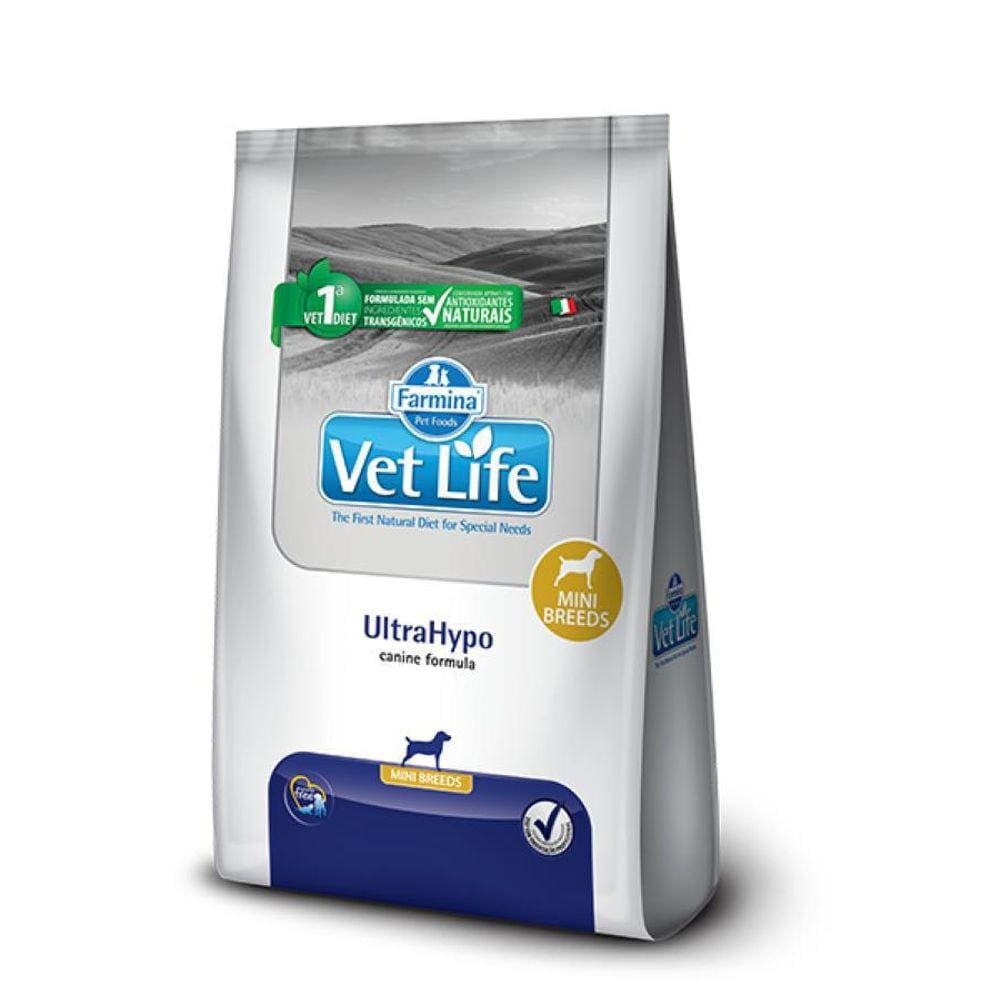 Ração Vet Life Natural Ultrahypo Cães Mini 10,1Kg