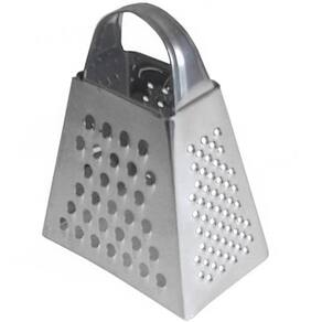 Mini Ralador 4 Faces Em Aço Inox Com Alça Luxo 8,5 Cm