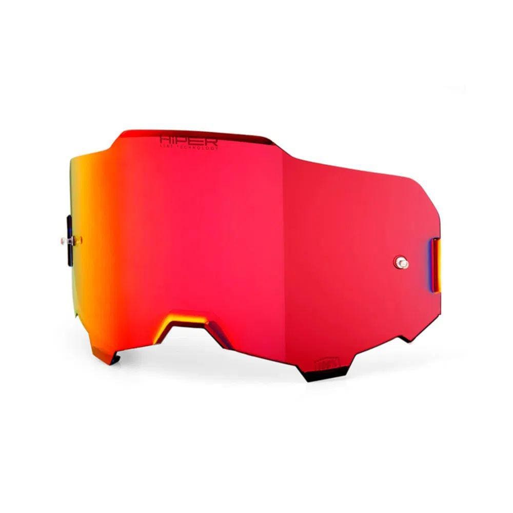 Lente 100% Motocross Trilha Armega Hiper Espelhada Vermelho