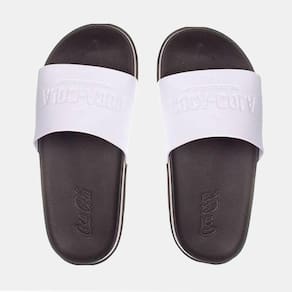 Chinelo Coca Cola Slide Injetado University Preto E Branco