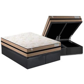 Colchão Plumatex Molas Pocket Milano+Cama Baú Queen 158