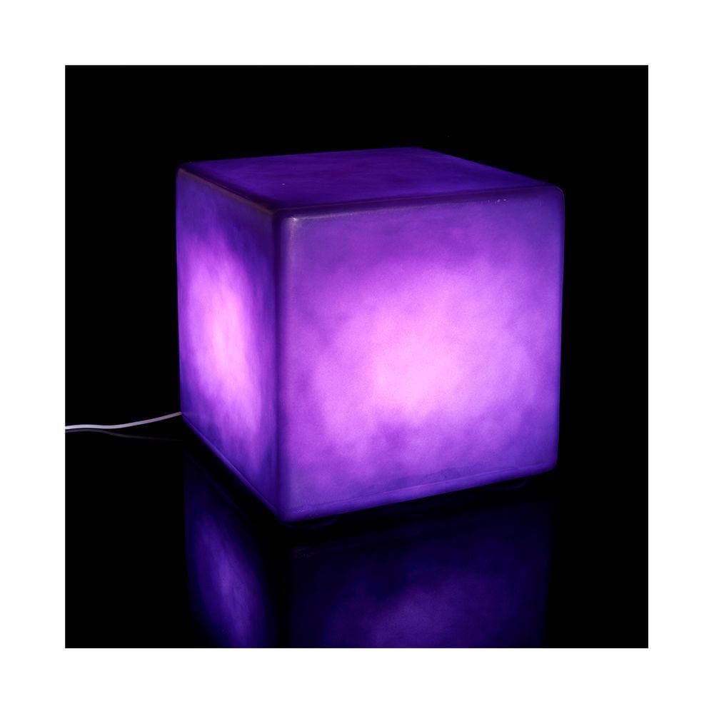 Cadeira Cubo de Plástico Iluminado Ibiza Roxo Freso