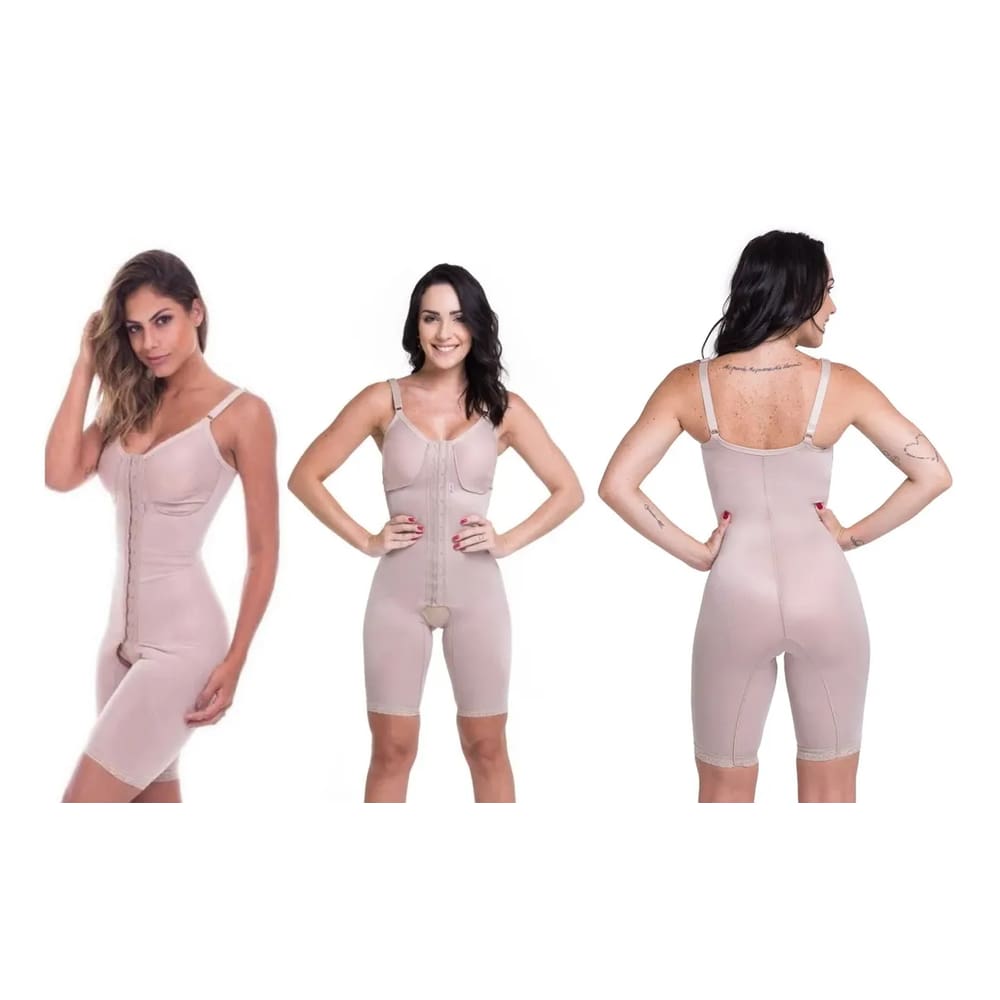 Body Cinta Pós Cirúrgica Operatório Colchetes Alça Fecho Frontal Abdominoplastia Lipoaspiração Prótese Silicone Biobela
