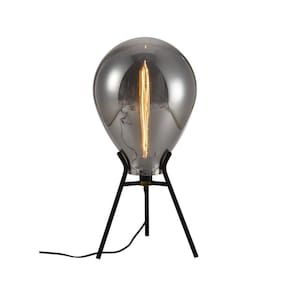 Base para Abajur 30cm 58cm 1xe27 40w Lumiere Preto/Cromado