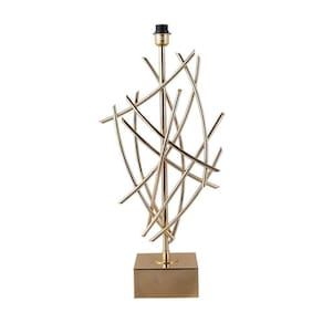 Base para Abajur Veneto 23cm 13cm 55cm1xe27 40w Bella Iluminação Dourado