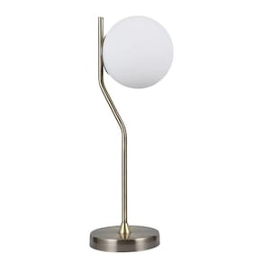 Abajur 17cmx49cm 1xe27 Bolinha 5w Viva Lumiere Dourado/Branco