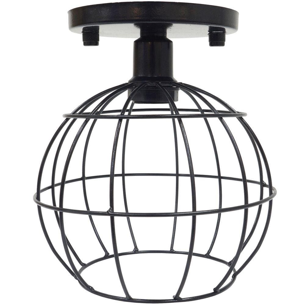 Lustre Teto Plafon Industrial Aramado Globo Retrô Luminária Sobrepor Vintage Agp Ilumini