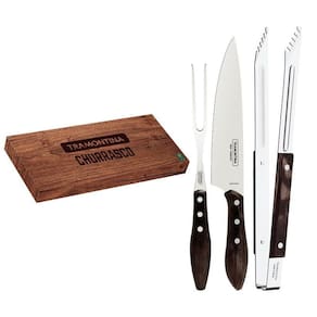 Kit Churrasco 3 Peças Tramontina 29899265 Castanho