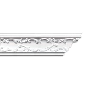 Roda Teto Perfil de Poliestireno Romy HomEstar - caixa com 6 m - Branco