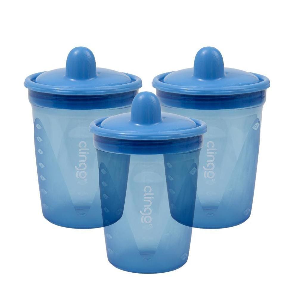 Conjunto Copo de Transição - Coleção Colors - 3 Unidades - Azul - Clingo