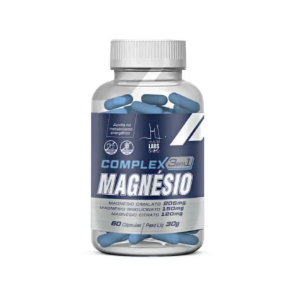 Complex magnesio 3 em 1 com 60 capsulas - health labs