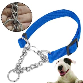 Coleira Cachorro Guia Corrente Ajustavel 2.0 cm Elo Torcido Pet Animais Treinamento