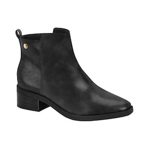 Bota Feminina Vizzano Salto Baixo Napa Preta