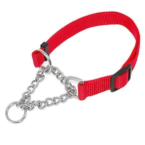 Coleira Corrente Nylon 2.5cm Aço Elo Torcido Cachorro Pet Caes Grande Porte Resistente Ajustavel Treinamento Adestrador