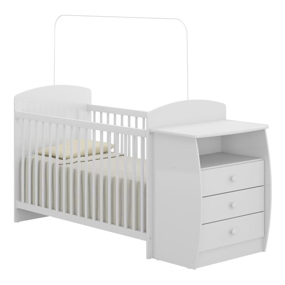 Berço Cômoda para Colchão 60 x 130 cm Rafael Multimóveis FG0516 Branco