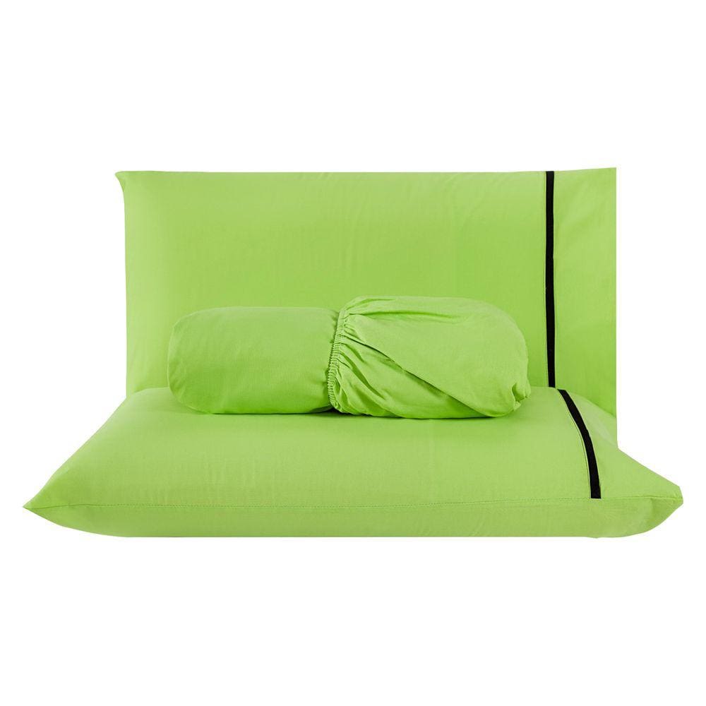 Jogo de Cama Chicago Liso Verde Queen 03 Peças - Percal 140 Fios