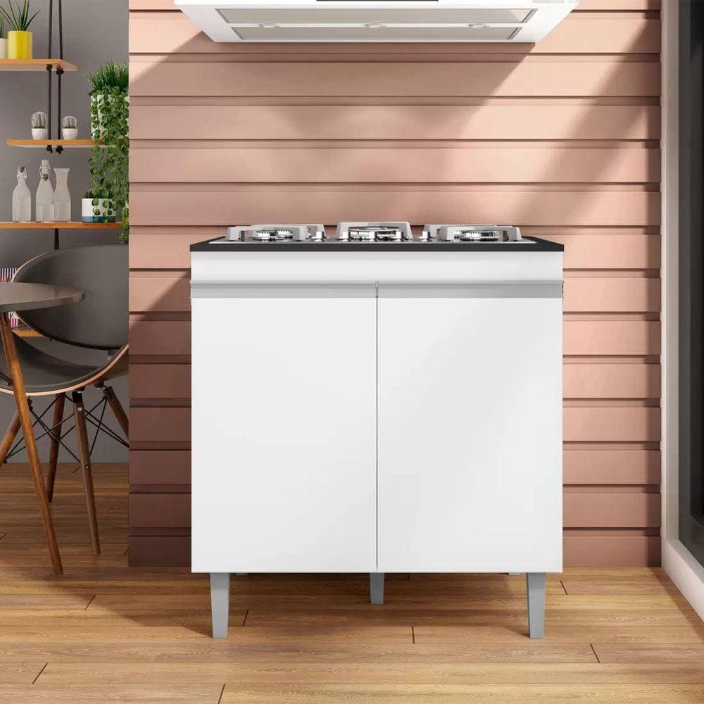 Balcão Para Cooktop Armário De Cozinha Andréia - AJL Móveis
