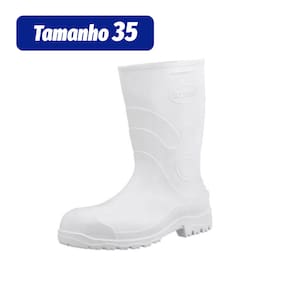 Bota de Borracha Branca Curta - BRACOL (CA37456) TAMANHO 35