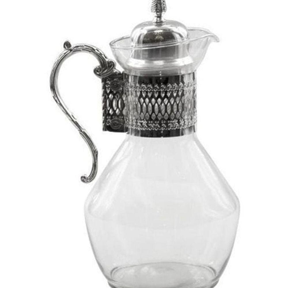 Chaleira De Vidro E Metal Super Luxo 27 X 14