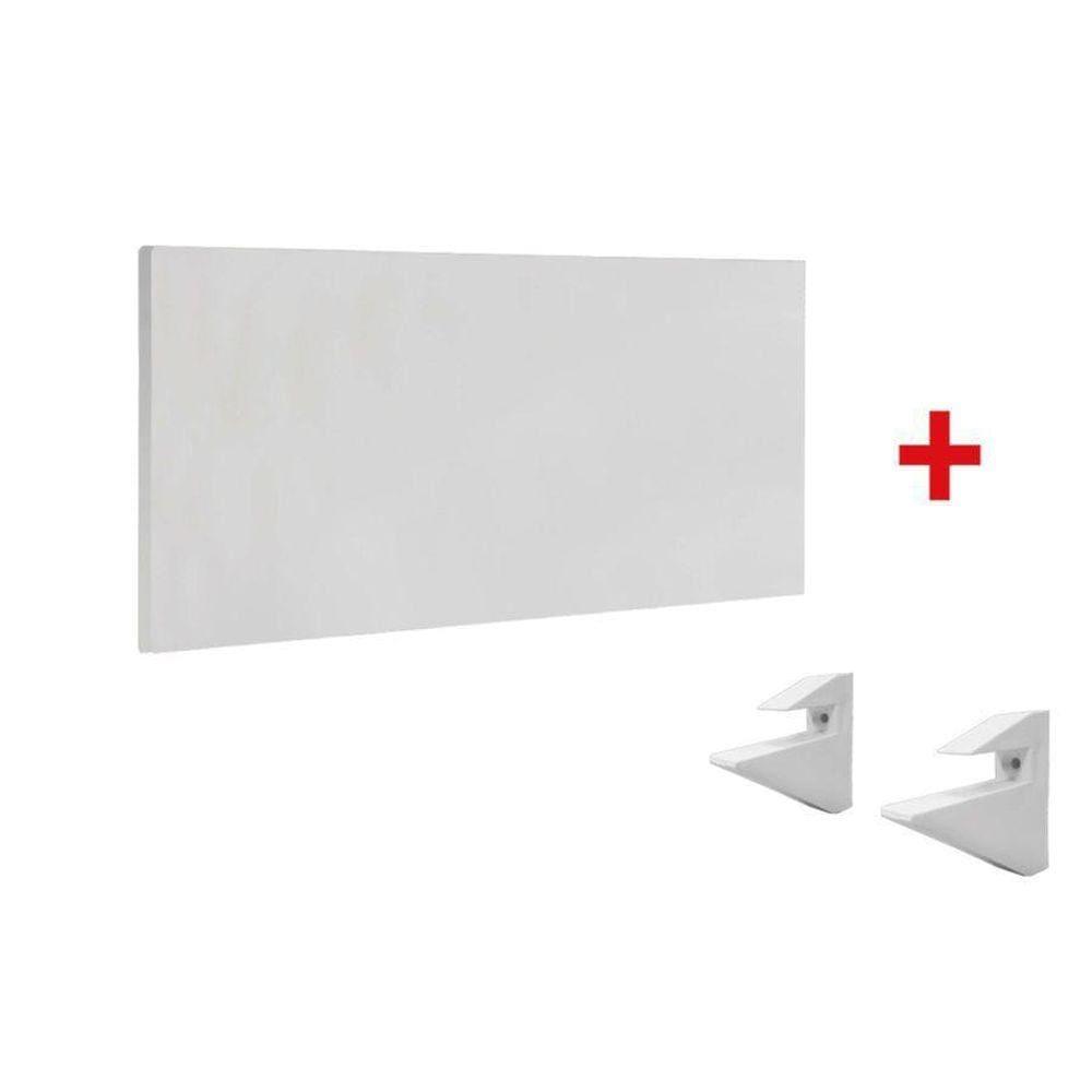 Kit Prateleira Mdp Uv 60X25 Com Suportes Branca Brasforma