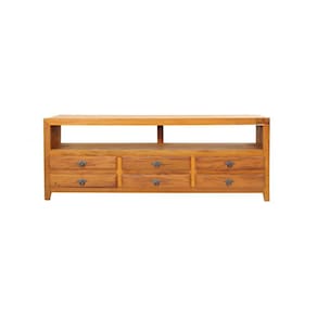 Rack São Tomé 160cm Para Sala de Tv - Peroba Rosa