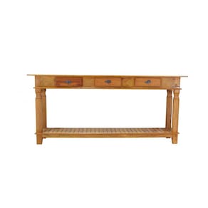 Aparador Classic Ripado 2m Para Decoração - Peroba Rosa