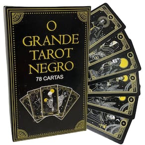 Baralho O Tarot Negro 78 Cartas Com Manual Explicativo