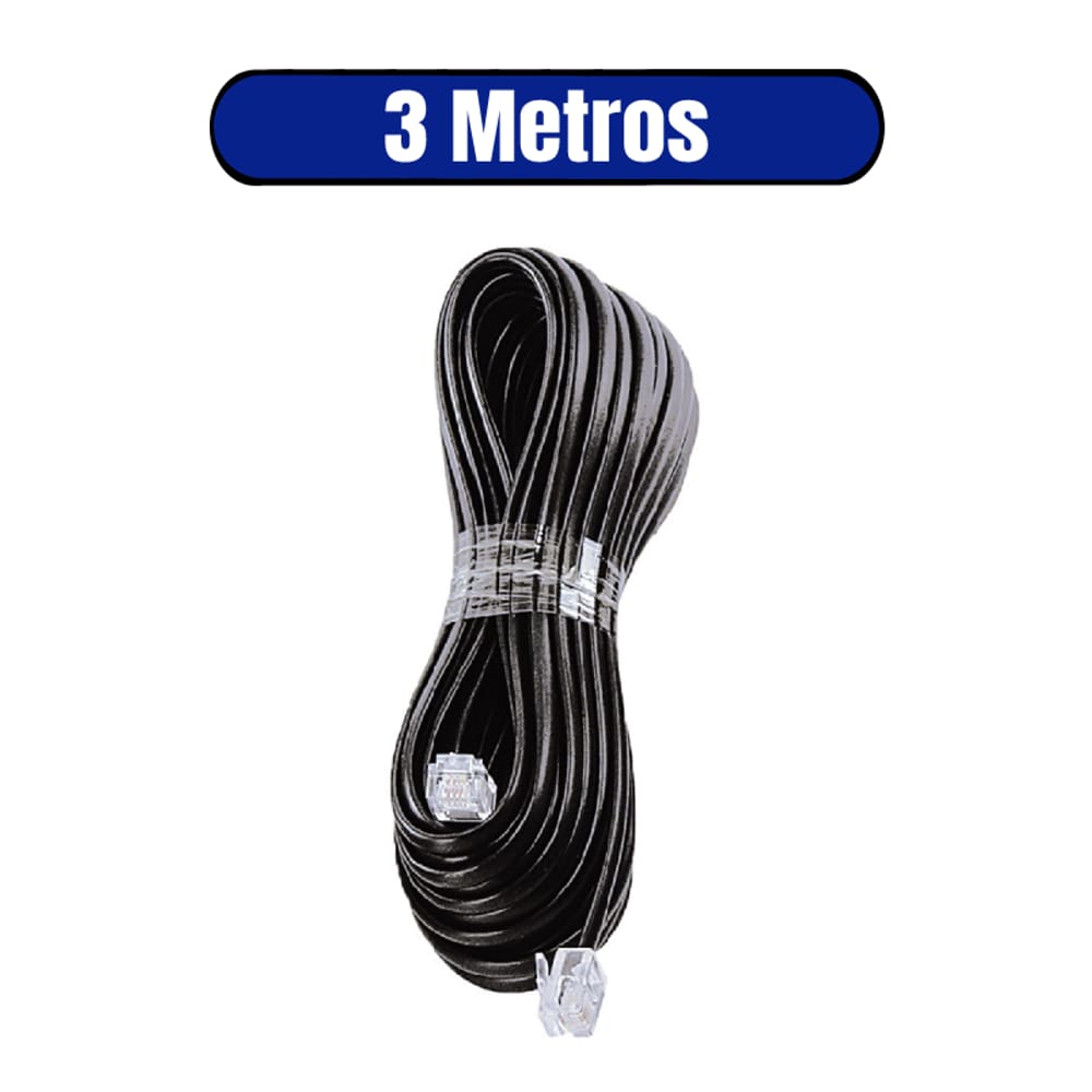 Cabo RJ11 Liso 3m - INTERNEED (000273)