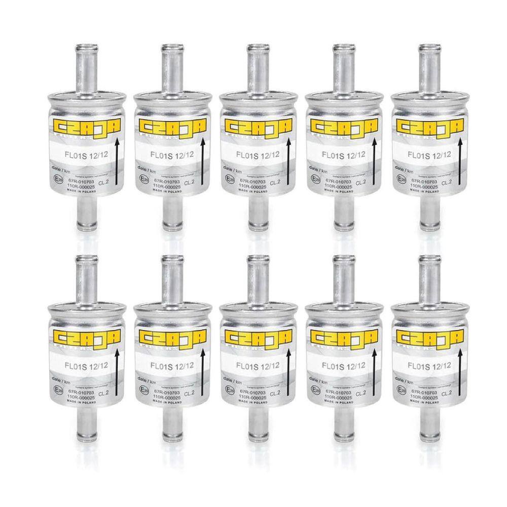 Kit 10 Filtros Gnv GNV 5ª Geração 12mm Gnvfil SGV