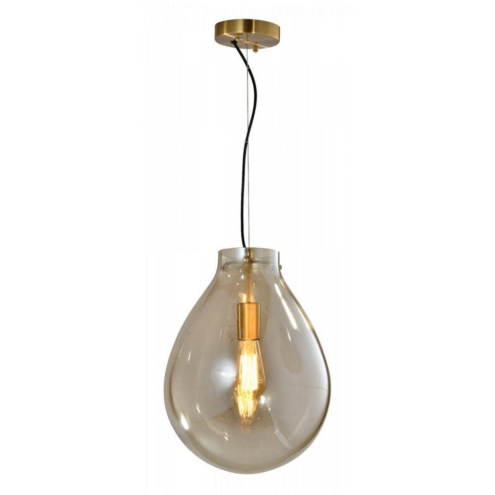 Pendente de Vidro Caju Bella Iluminação Conhaque