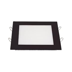 Painel de Led Taschibra Quadrado Lux de Embutir 18W Bivolt Preto 6500K Luz Branca