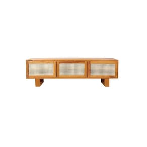 Rack San Francisco 200cm Para Sala de Tv - Peroba Rosa