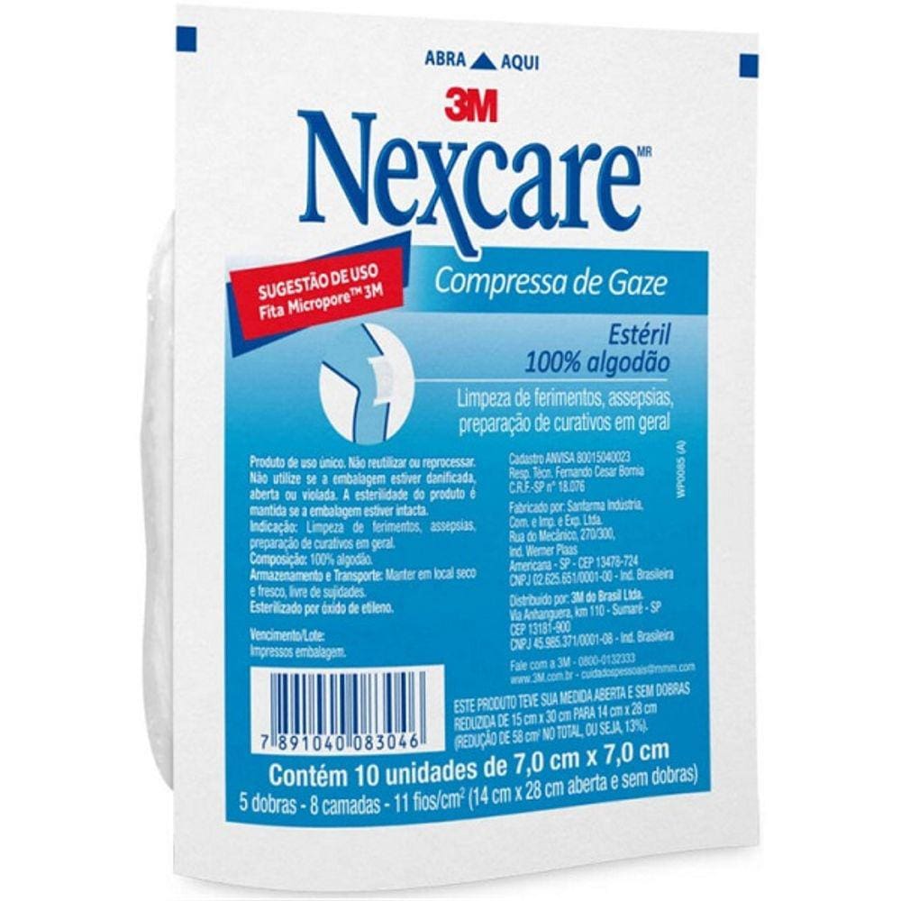 Gaze Esteril Nexcare 10 Unidades 3M