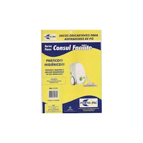 Saco Aspirador P/ Consul Facilite Porto-Pel - 3 Unidades (Cod. 2179)