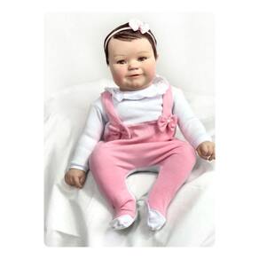 Bebe Reborn Maddie Menina Tecido Linda Perfeita