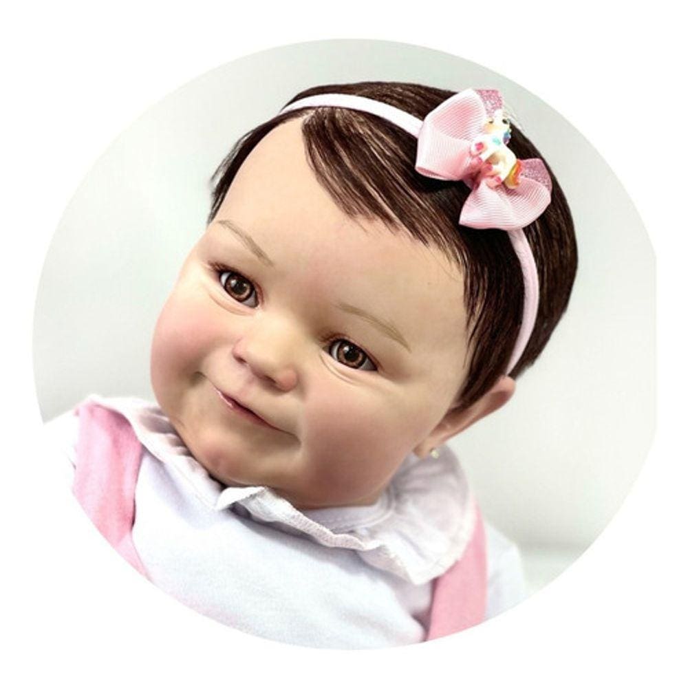 Bebe Reborn Menina Tecido Linda