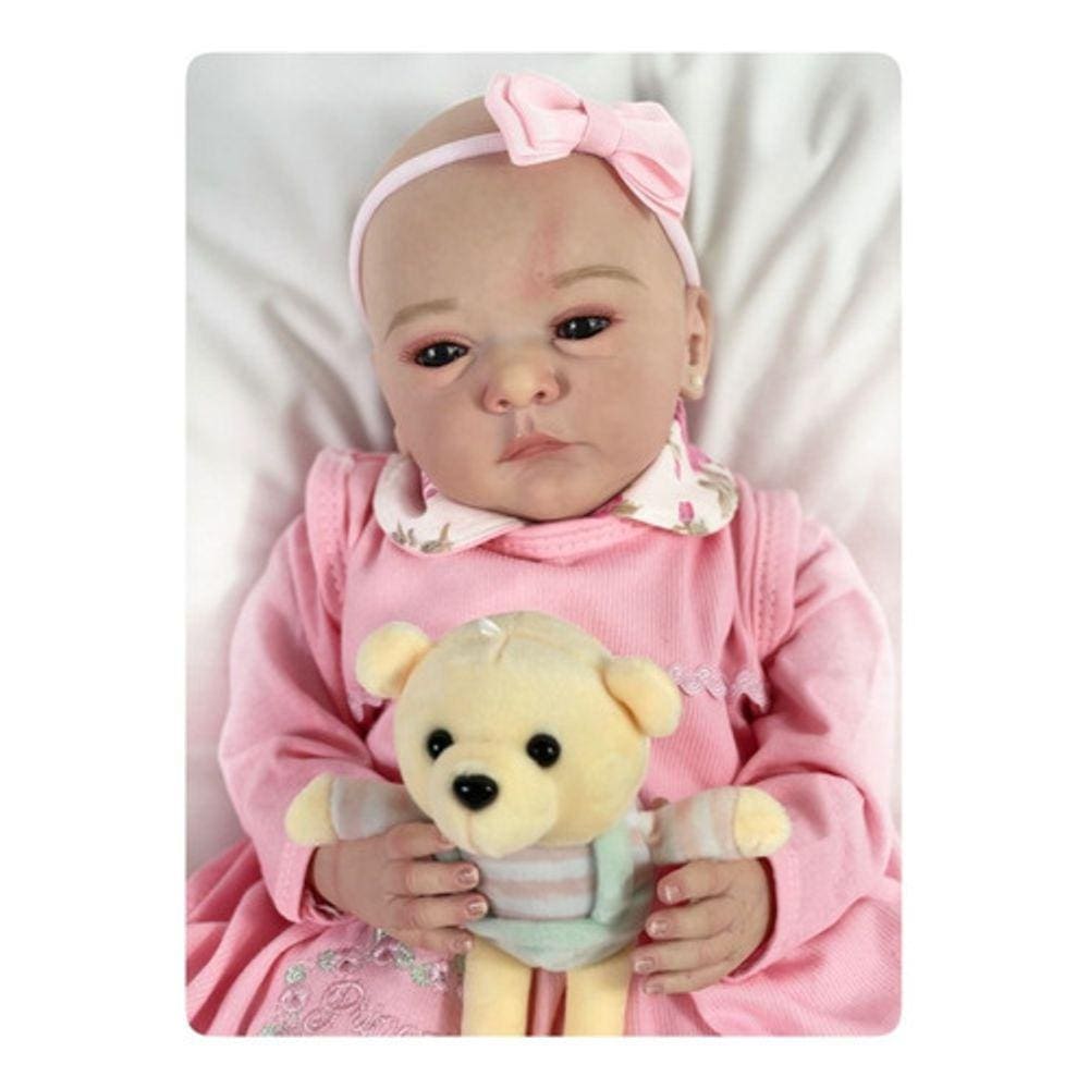 Bebe Reborn Malea Perfeita Toma Banho Linda