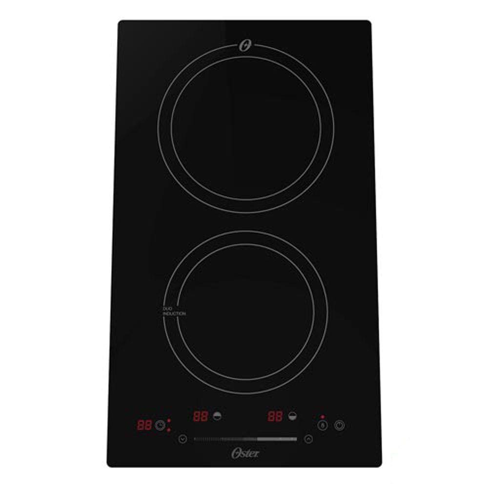 Cooktop por Indução Oster em Vitrocerâmico com 02 Bocas e Painel Touch Screen 2 em 1 Preto - OTOP202