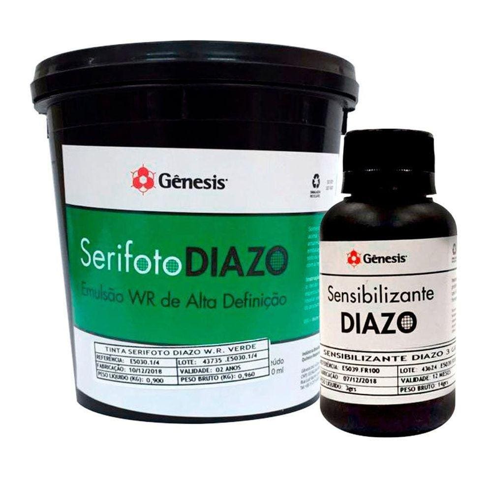 Emulsão para Serigrafia Gênesis Serifoto Diazo W.R. Resistente a Água e Plastisol