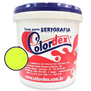 Tinta para Serigrafia Colordex Plastcolor Amarelo Fluor (900ml)