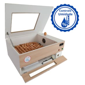 Chocadeira ALTA ECLOSÃO com controle de Umidade Bivolt 120 ovos (GCB120U)