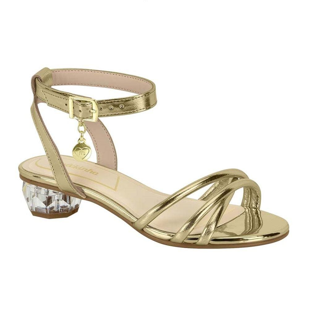 Sandalia Metalizado Premiun Dourado Molekinha