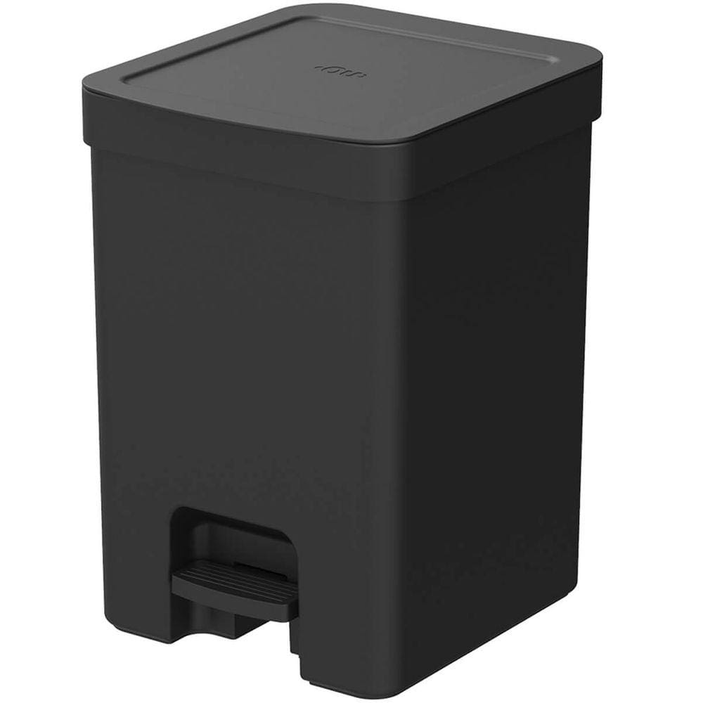 Lixeira de Pedal Ou Cesto de Lixo Para Cozinha Escritório Linha Trium 12 Litros Preta