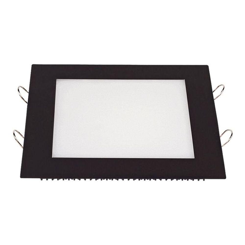 Painel de Led Taschibra Quadrado Lux de Embutir 24W Bivolt Preto 4000K Luz Neutra