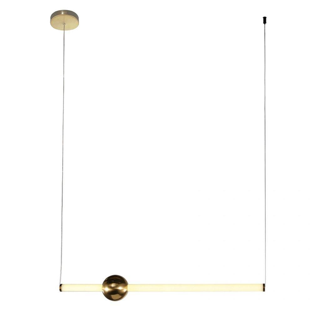 Pendente Bossa Nova de Metal e Vidro Bella Iluminação Dourado/Branco