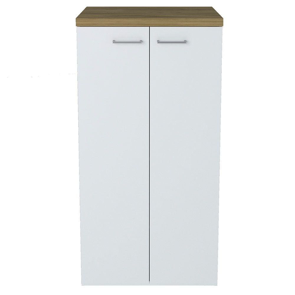 Armário Multiuso com 02 Portas e 03 Prateleiras Internas Toq 1400 Olmo/Branco Artany