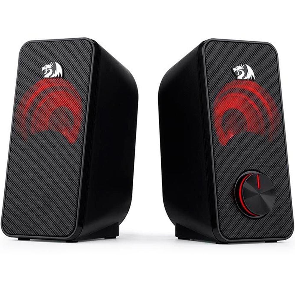 Caixa de Som 2.0 Redragon Stentor - 5W RMS - LED Vermelho - GS500