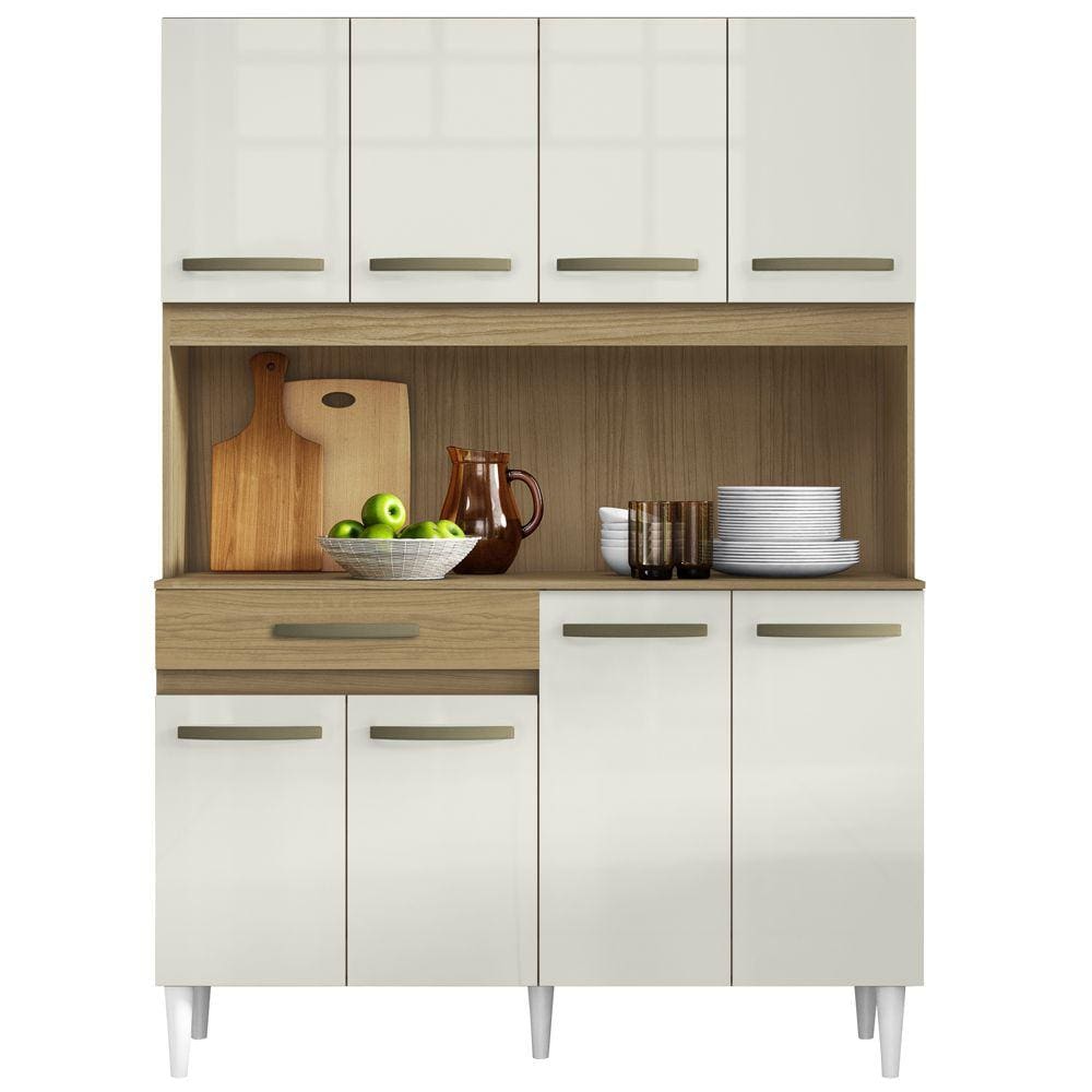 Kit Cozinha Cleo 8 Portas Atacama Off White Aramóveis