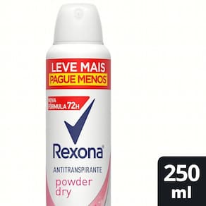 Desodorante Antitranspirante Aerosol Feminino Rexona Powder Dry 72 Horas 250ml